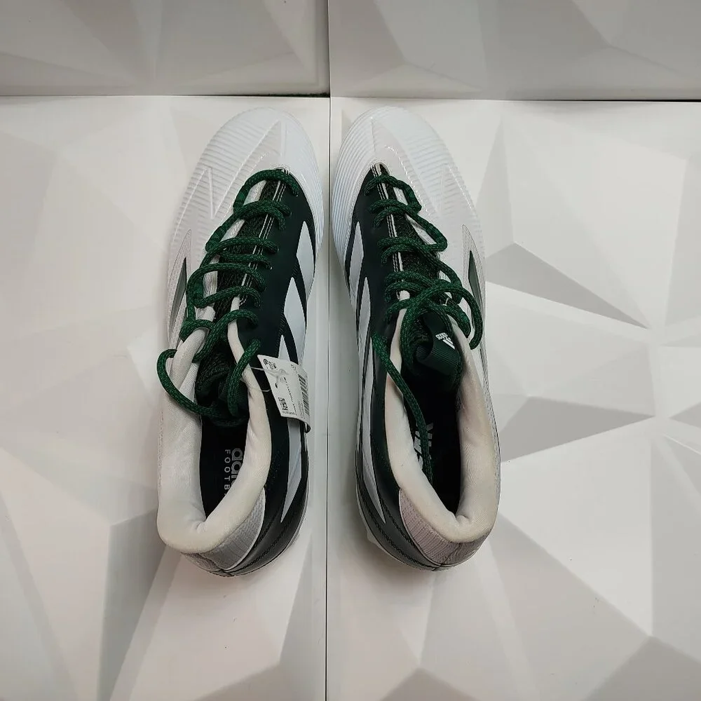 Adidas Mens Football Cleats 16 White Green Shoe Lacrosse Freak Carbon Low - Picture 11 of 16